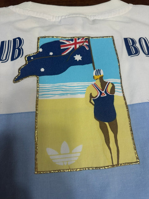 Rare Vintage 80s Adidas Body Watch Aussie Guards Pullover Sweatshirt (~L)