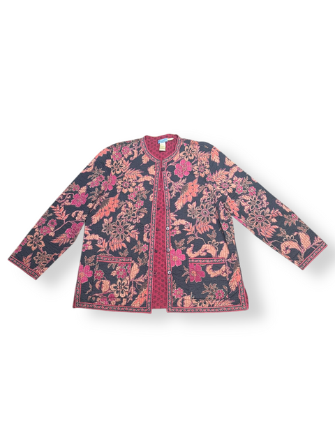 Vintage Provence d'amour Quilted Button-Up Jacket (M/L)
