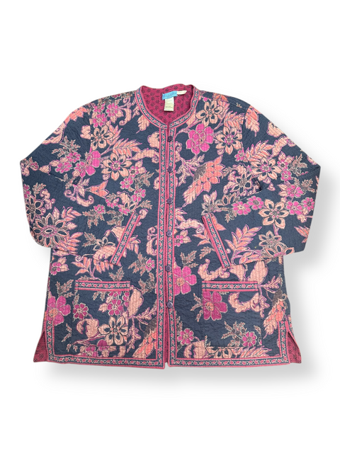 Vintage Provence d'amour Quilted Button-Up Jacket (M/L)