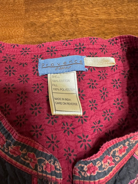 Vintage Provence d'amour Quilted Button-Up Jacket (M/L)