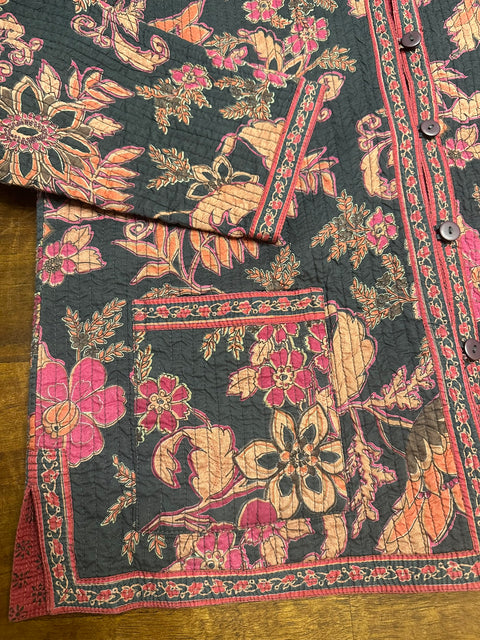 Vintage Provence d'amour Quilted Button-Up Jacket (M/L)