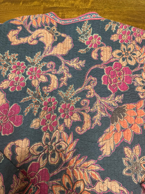 Vintage Provence d'amour Quilted Button-Up Jacket (M/L)