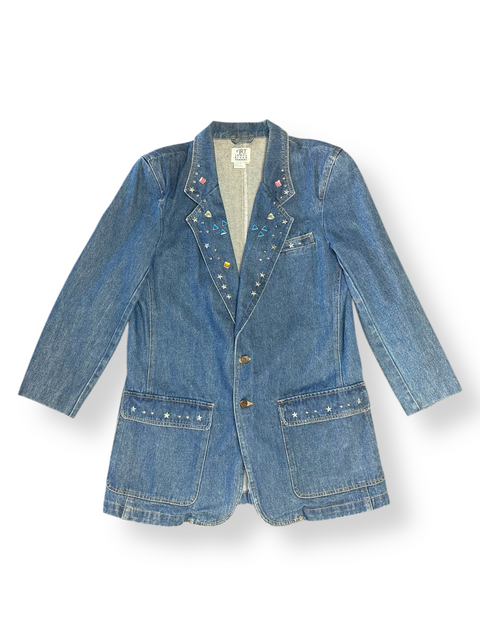 Vintage 80s JRT Denim Studded Rhinestone Jacket ('10')