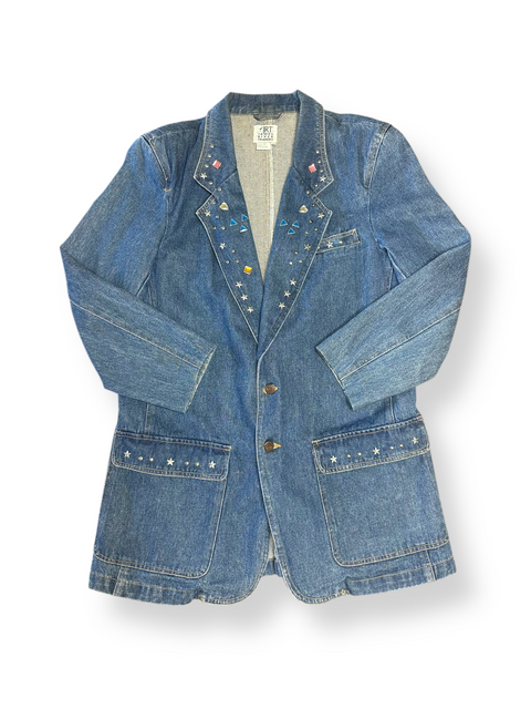 Vintage 80s JRT Denim Studded Rhinestone Jacket ('10')