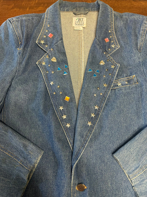 Vintage 80s JRT Denim Studded Rhinestone Jacket ('10')