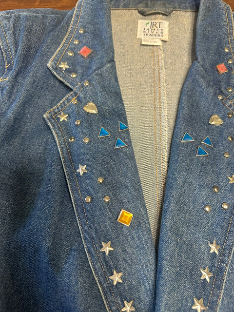 Vintage 80s JRT Denim Studded Rhinestone Jacket ('10')