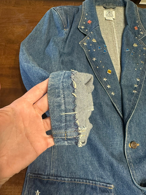 Vintage 80s JRT Denim Studded Rhinestone Jacket ('10')