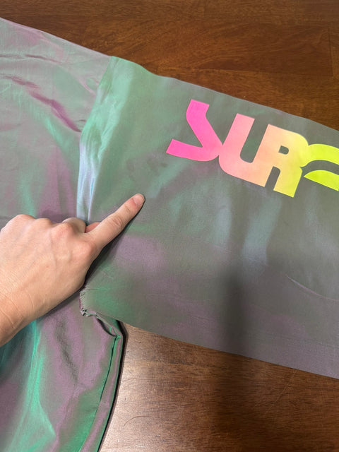 Vintage Surf Style Iridescent Pullover Sweatshirt (L)
