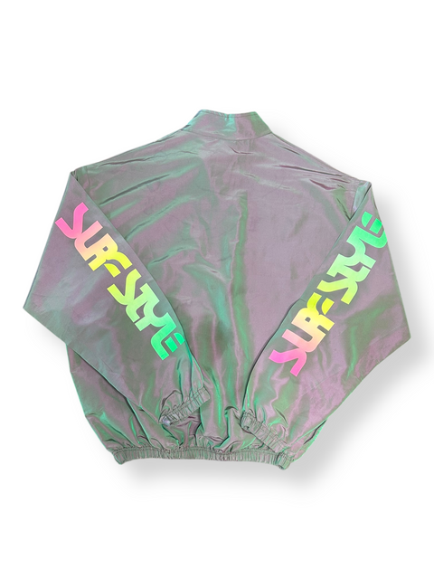 Vintage Surf Style Iridescent Pullover Sweatshirt (L)