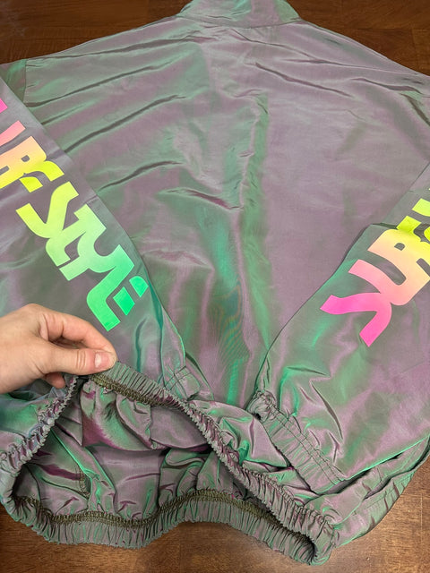 Vintage Surf Style Iridescent Pullover Sweatshirt (L)
