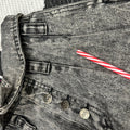 Vintage Grey Acid Wash High Waisted Jeans ('1' ; ~24" waist)