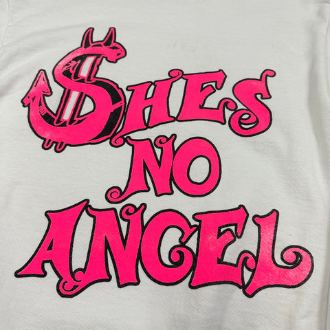 LA Apparel Neon Pink "$ex/She's No Angel" Graphic Crewneck (S)