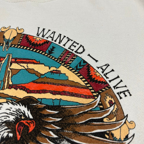 Vintage 90s Earth Children "Wanted: Alive" Save American Bald Eagle Crewneck (2X)