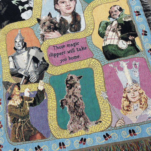 *Rare* Vintage Wizard of Oz Yellow Brick Road Tapestry Blanket