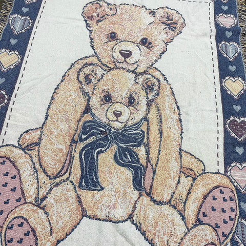 Vintage '94 MWW Teddy Bears Tapestry Blanket