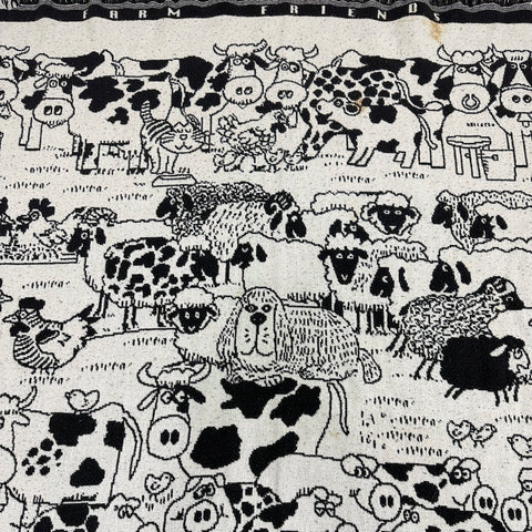 Vintage "Farm Friends" Tapestry Blanket