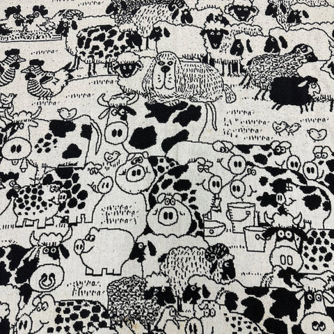Vintage "Farm Friends" Tapestry Blanket