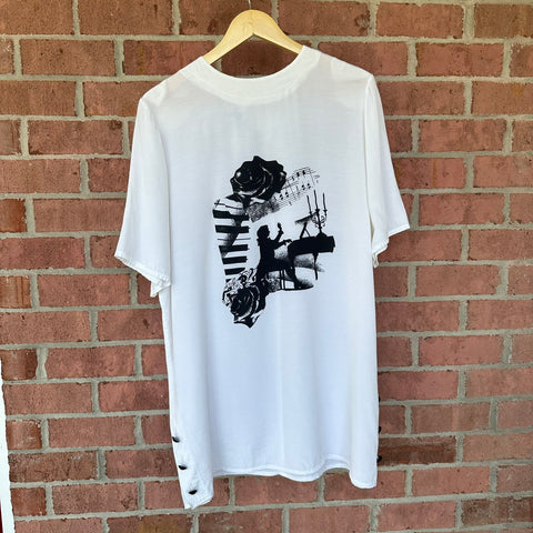 Vtg 80s Kohlhaas Collection Pianist Art Blouse🎹 (~M+)