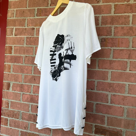 Vtg 80s Kohlhaas Collection Pianist Art Blouse🎹 (~M+)