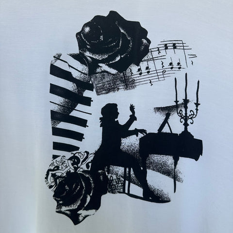 Vtg 80s Kohlhaas Collection Pianist Art Blouse🎹 (~M+)