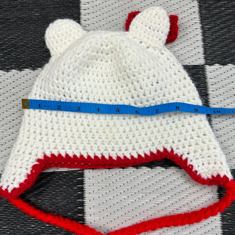 Handmade Hello Kitty Crochet String Tie Hat