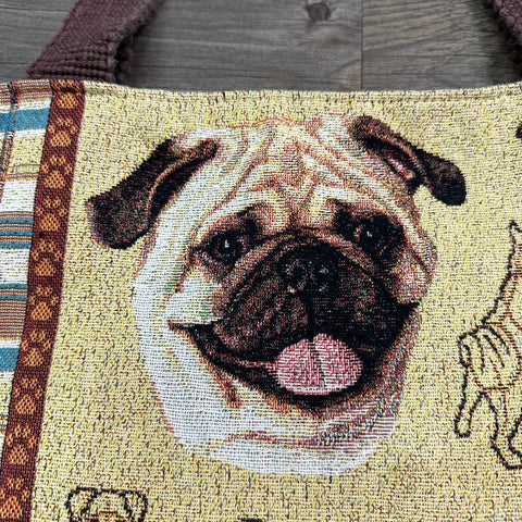 Handmade Tapestry Pug Tote Bag 4 Dog Lovers🐶