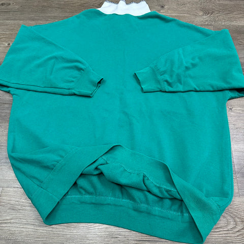 Vtg 90s Country Casuals Sportswear Collared Sweatshirt (~2X)
