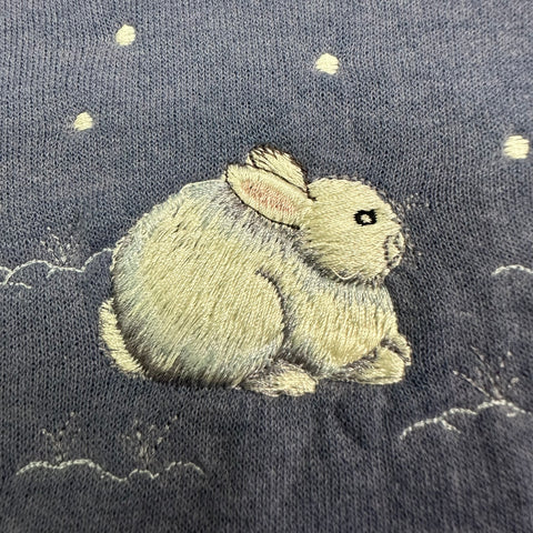 Vtg 90s 'Top Stitch by Morning Sun' Embroidered Bunnies Crewneck🐇(2X)