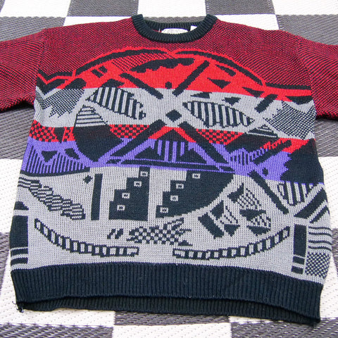 Vintage 80s Abstract Sweater (M/L/~XL)