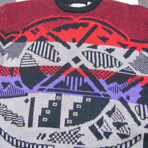 Vintage 80s Abstract Sweater (M/L/~XL)