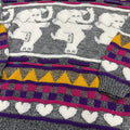 Vintage 80s Textured Dancing Elephants Sweater (~M+)