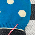 Vintage Blue Knit Polka Dot Sweater (L)