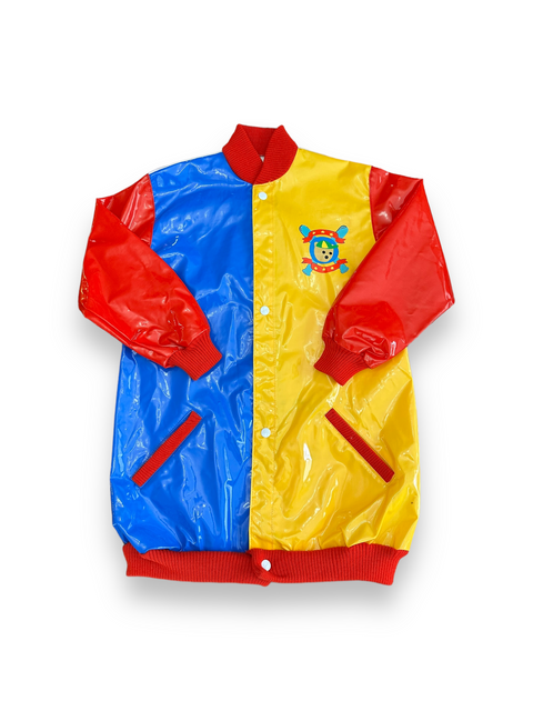 Vintage 90s *Deadstock* Primary Color Teddy Bear Rain Jacket (Kids 8)