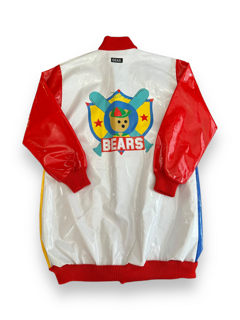 Vintage 90s *Deadstock* Primary Color Teddy Bear Rain Jacket (Kids 8)