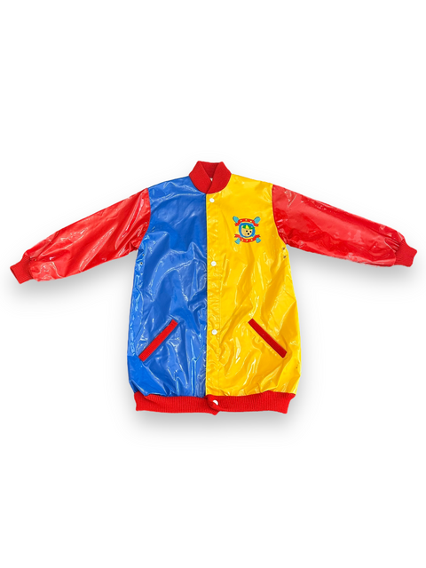 Vintage 90s *Deadstock* Primary Color Teddy Bear Rain Jacket (Kids 8)