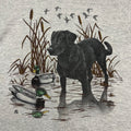 Vintage '88 Black Lab Dog + Wild Ducks Nature Crewneck🐶🦆 (~M+)