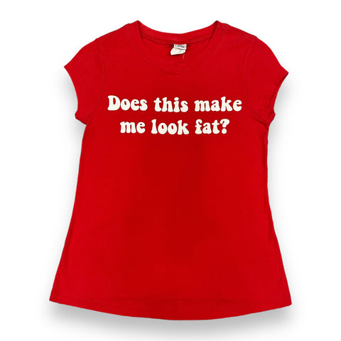 Vintage 'Does This Make Me Look Fat?' Glitter Graphic Maternity Tee🤰('M')