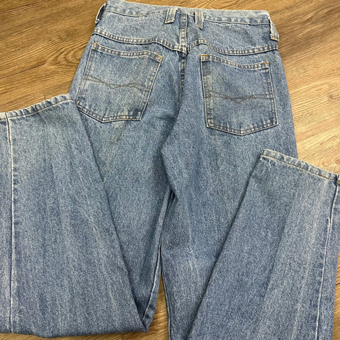 Vtg 80s Gold Studded Denim Jeans (~'S'; ~30" waist)