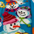 ☃Vintage Blue/Multicolor Embellished Snowman Novelty Sweater (S)