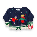 Vintage *Kids* Deadstock Knit Skating Teddy Bears Sweater ("4T")
