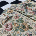 Vintage Beige Floral Tapestry Vest ("M")