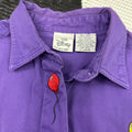 Vintage Purple Disney Embroidered Mickey & Friends w/ Balloons Button-Up🎈 (~L/"XL")