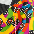 Vintage D.J. International 100% Silk Rainbow Funky Abstract Blazer🌈 ("L")
