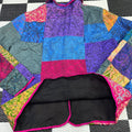 Vintage 100% Silk Lining Quilted Patchwork Boho Blazer Jacket (M/L)