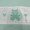 Vintage Mint Green Cross Stitch Teddy Bear Crewneck🧸 (~M)