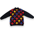 Vintage Liz&Co Primary Color Geometric Diamond Knit Sweater ("M")