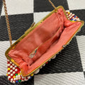 Vintage ~60s/70s Rainbow Candy Beaded Clutch Bag 🌈