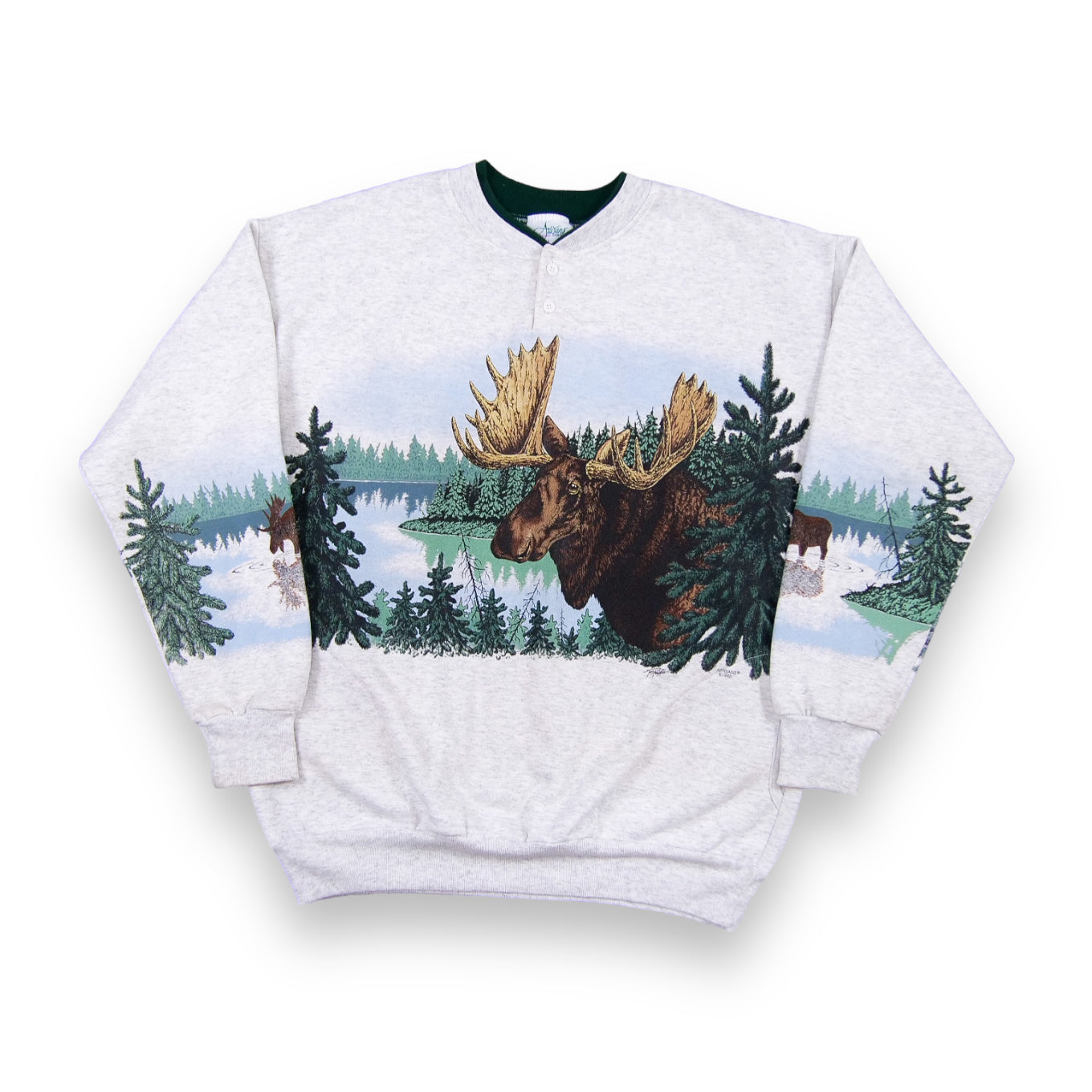 Vtg Alaska Sweatshirt Medium Vintage Moose Sweater Jumper 