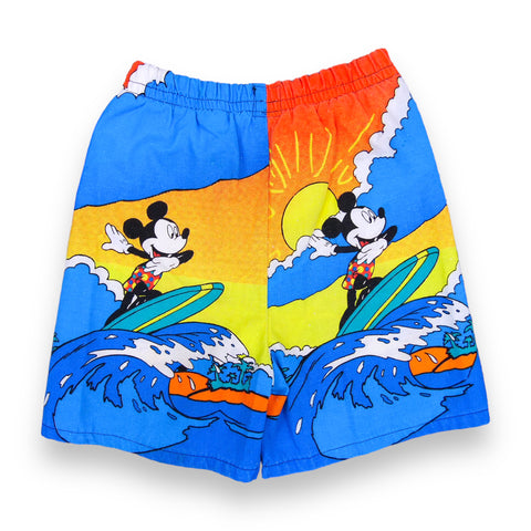 Vintage Surfing Mickey Mouse Swim Shorts (Kids 7)