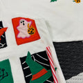 Vintage Michael Simon Lite Novelty Halloween Embroidered Patchwork Cardigan (M/L)
